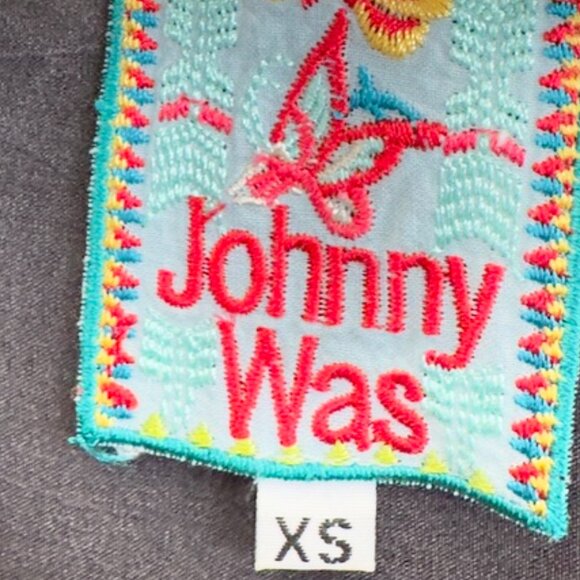 Johnny Was Betty Floral Flower print Silk Like Tunic Top Size XS extra small - Picture 6 of 6